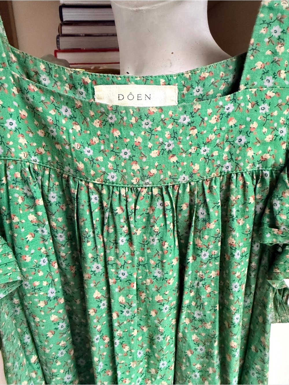 DOEN Green Floral Dress
